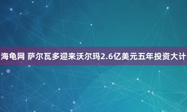 海龟网 萨尔瓦多迎来沃尔玛2.6亿美元五年投资大计