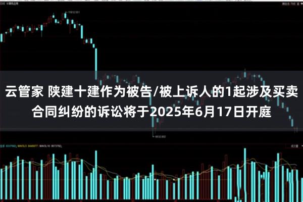 云管家 陕建十建作为被告/被上诉人的1起涉及买卖合同纠纷的诉讼将于2025年6月17日开庭